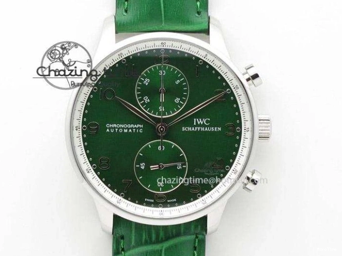 MIROTIME 0214 Portuguese Chrono RG IW371415 ZF 1:1 Best Edition Black Dial On Black Leather Strap A79350 (Slim Movement) FashionForward 7264